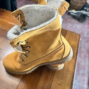 Timberlands with some sock pilling